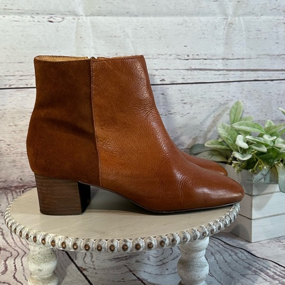 Crown Vintage Tan Caramel Cognac Leather Ankle Booties Size 7.5 - Picture 6 of 15